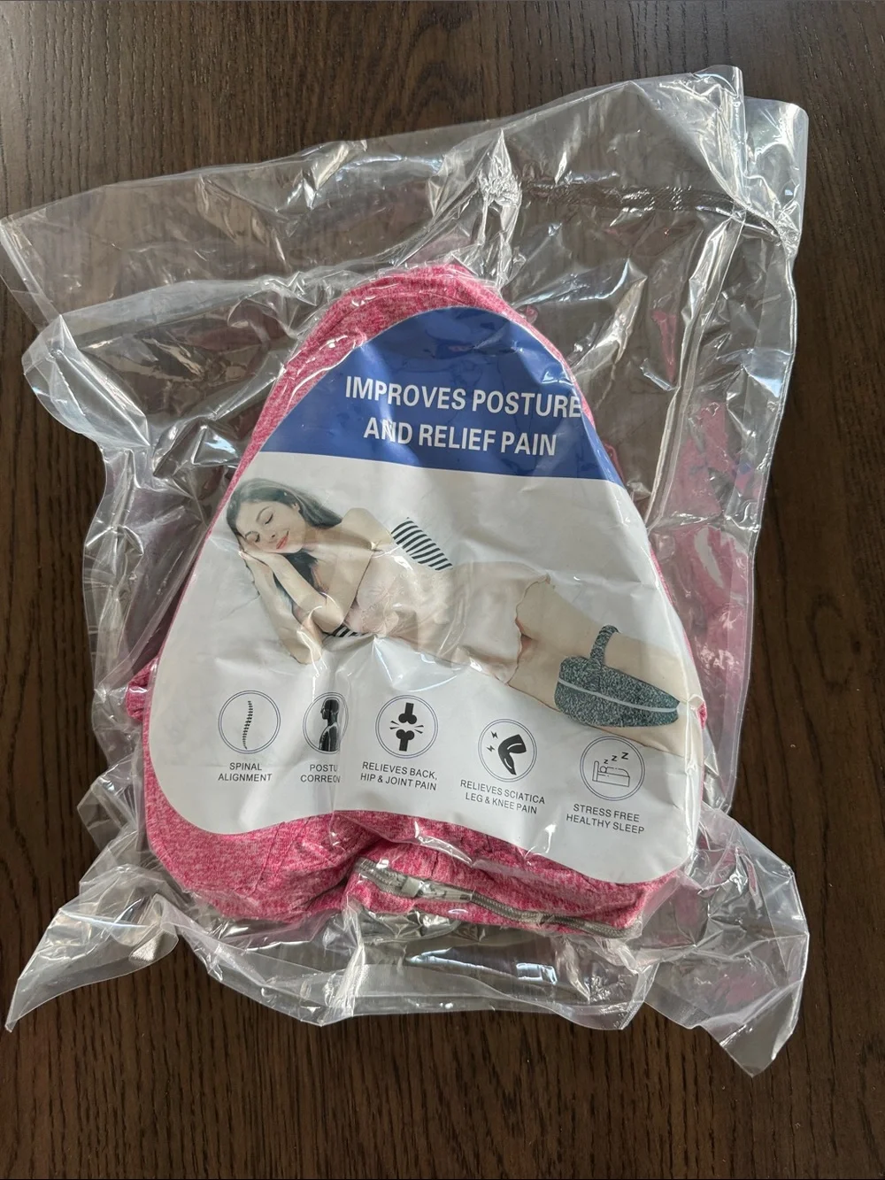 BRAND NEW Posture & Pain Relief Knee Pillow - Pink